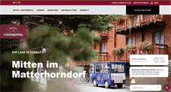 Desktop Screenshot of continental-zermatt.ch
